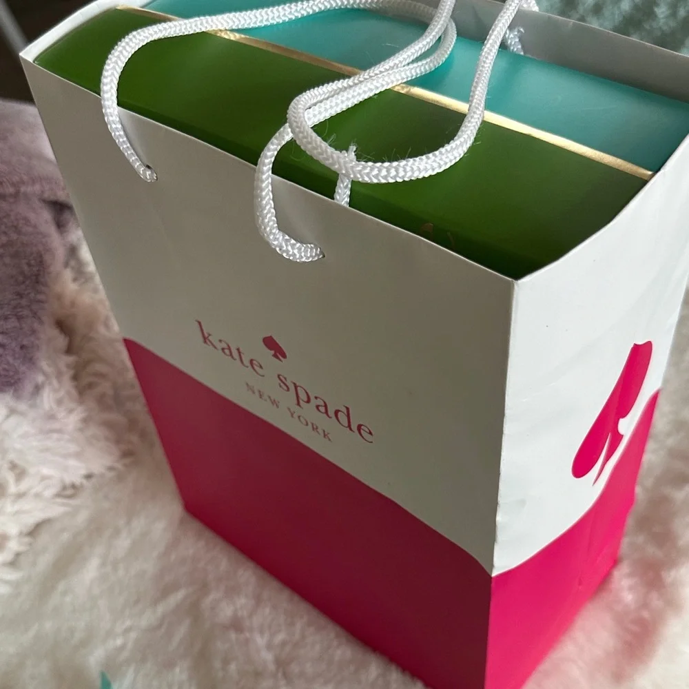 Kate Spade Green/Blue Gift Box with Blue Ribbon